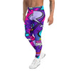 Men's comic pop galaxy purple meggings front view