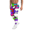 Men's comic pop neon pink meggings front view