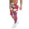 Men's comic pop retro red meggings front view
