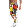 Men's comic strip boom town meggings front view