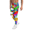 Women's comic strip classic hero printed meggings front view