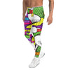 Men's comic strip neon villain meggings front view