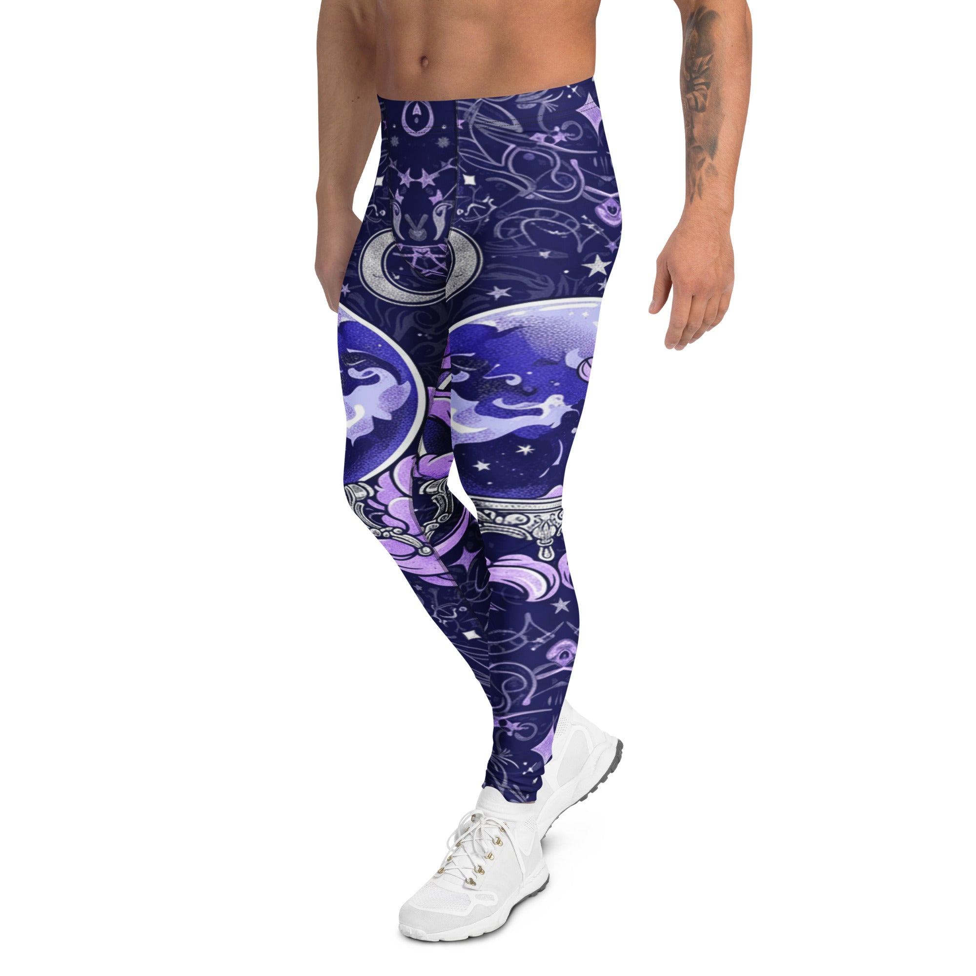 Men's smoke magic crystal ball leggings front view