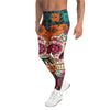 Men's Día de los Muertos marigold meggings front view