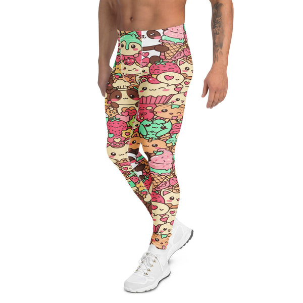 Men's kawaii ice cream dream printed meggings front view