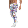 Men's kawaii sleepy time printed meggings front view