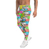 Men's kawaii tropical pineapple printed meggings front view