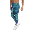Women's liquid marble arctic aurora meggings front view