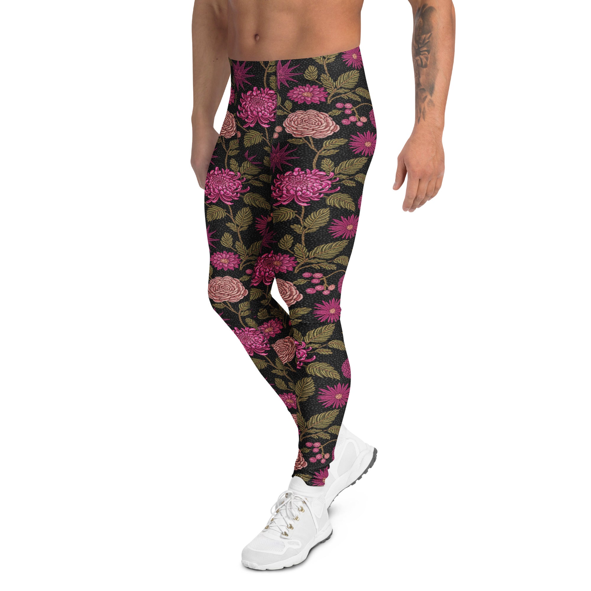 Men's midnight peony meggings front view