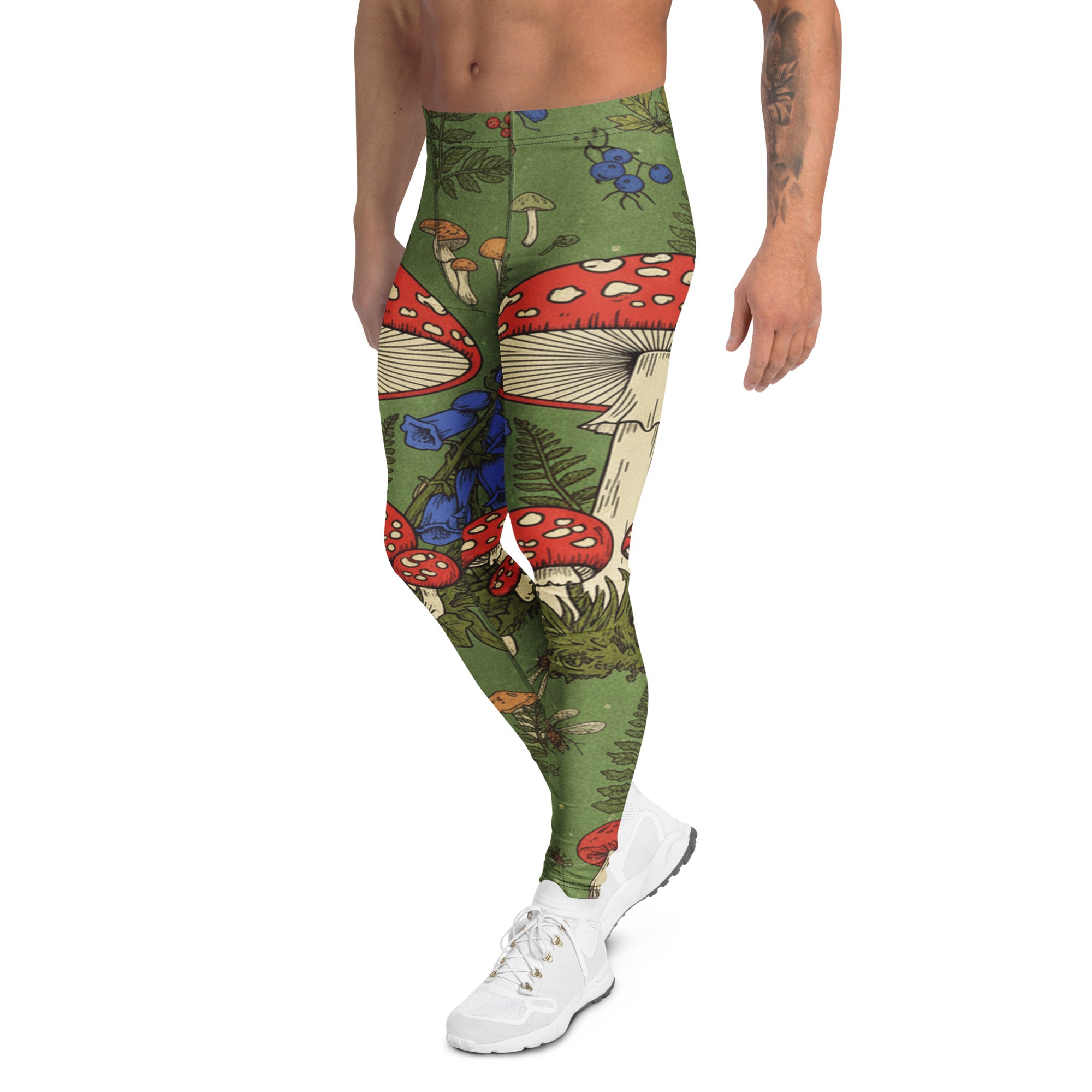 Men's mushroom foraging witch meggings front view