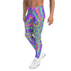 Men's psychedelic chrome spectrum meggings front view
