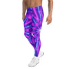 Men's psychedelic cosmic violet meggings front view