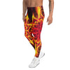 Men's psychedelic magma core printed meggings front view