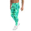 Men's psychedelic mint warp meggings front view