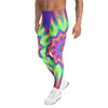 Men's psychedelic starburst prism meggings front view