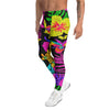 Men's rainbow tropical print meggings front view