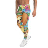 Men's vibrant sloth chill meggings front view