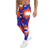 Men's geometric sapphire ruby meggings front view