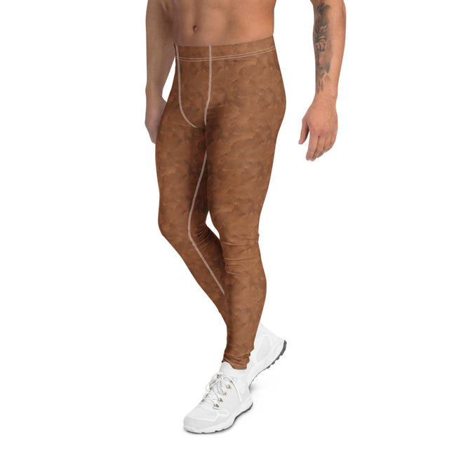 Cognac Faux Leather Meggings