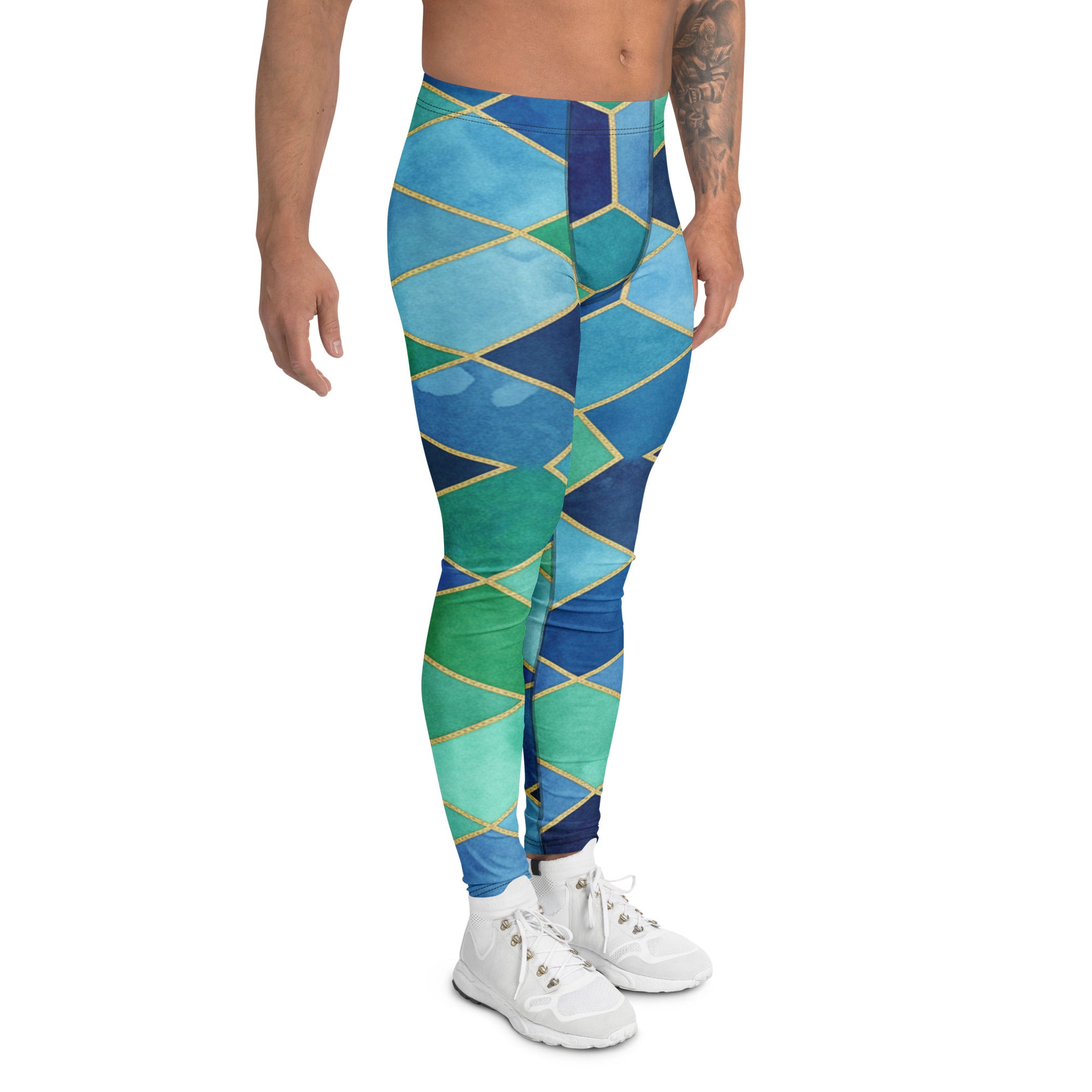 Arabic Ocean Blues Meggings | GearBunch