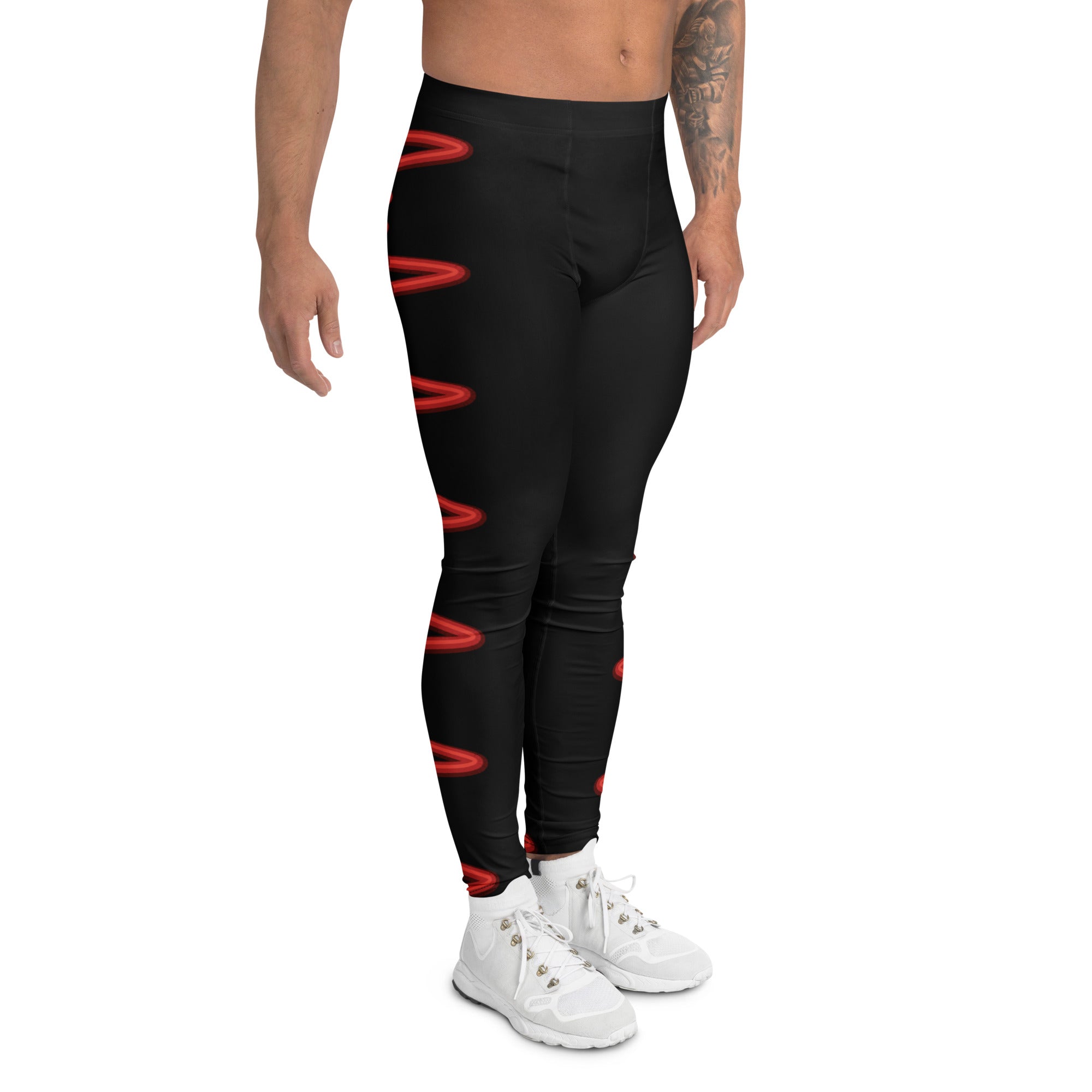 Black Baseball Stitches Meggings | GearBunch