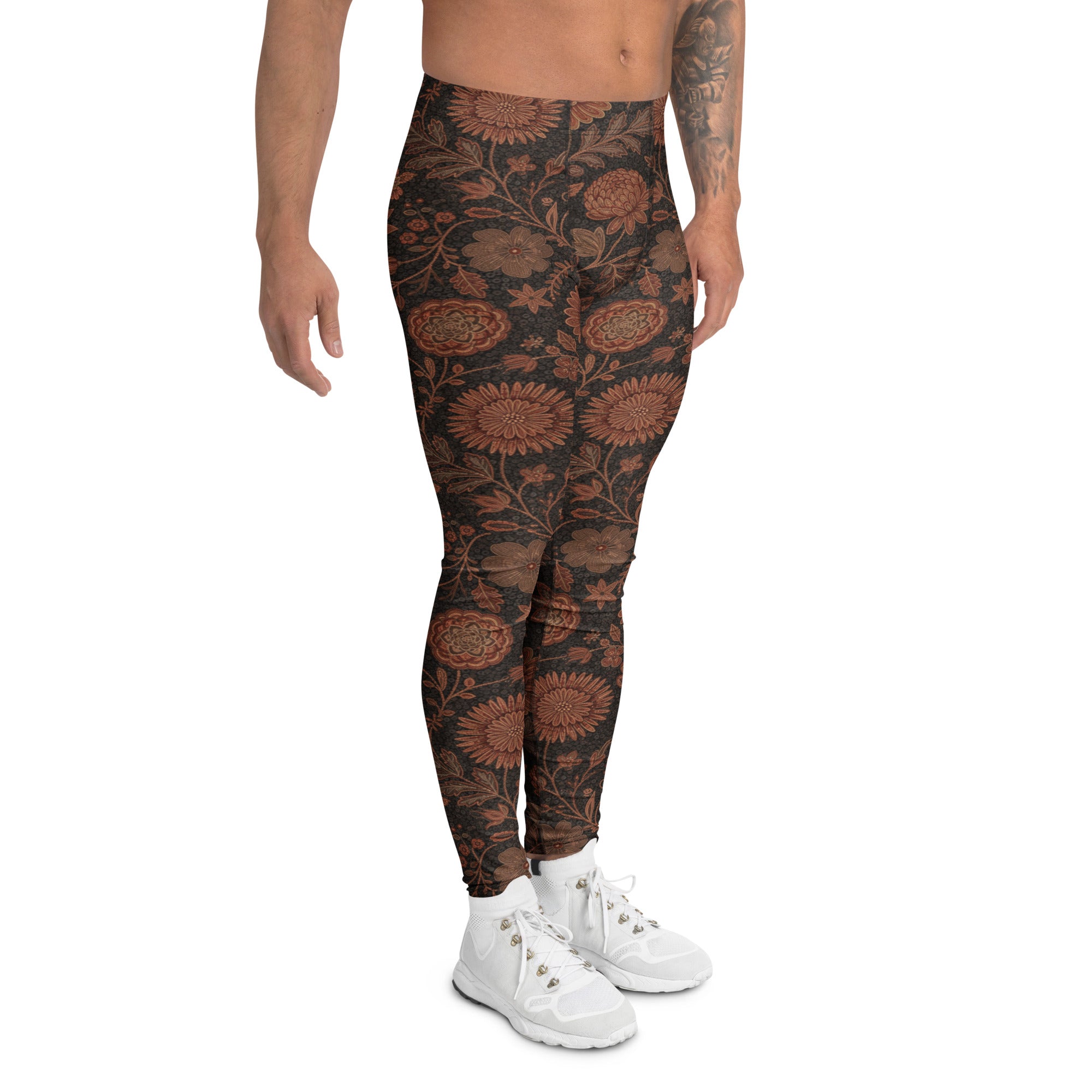 Copper Baroque Floral Meggings | GearBunch