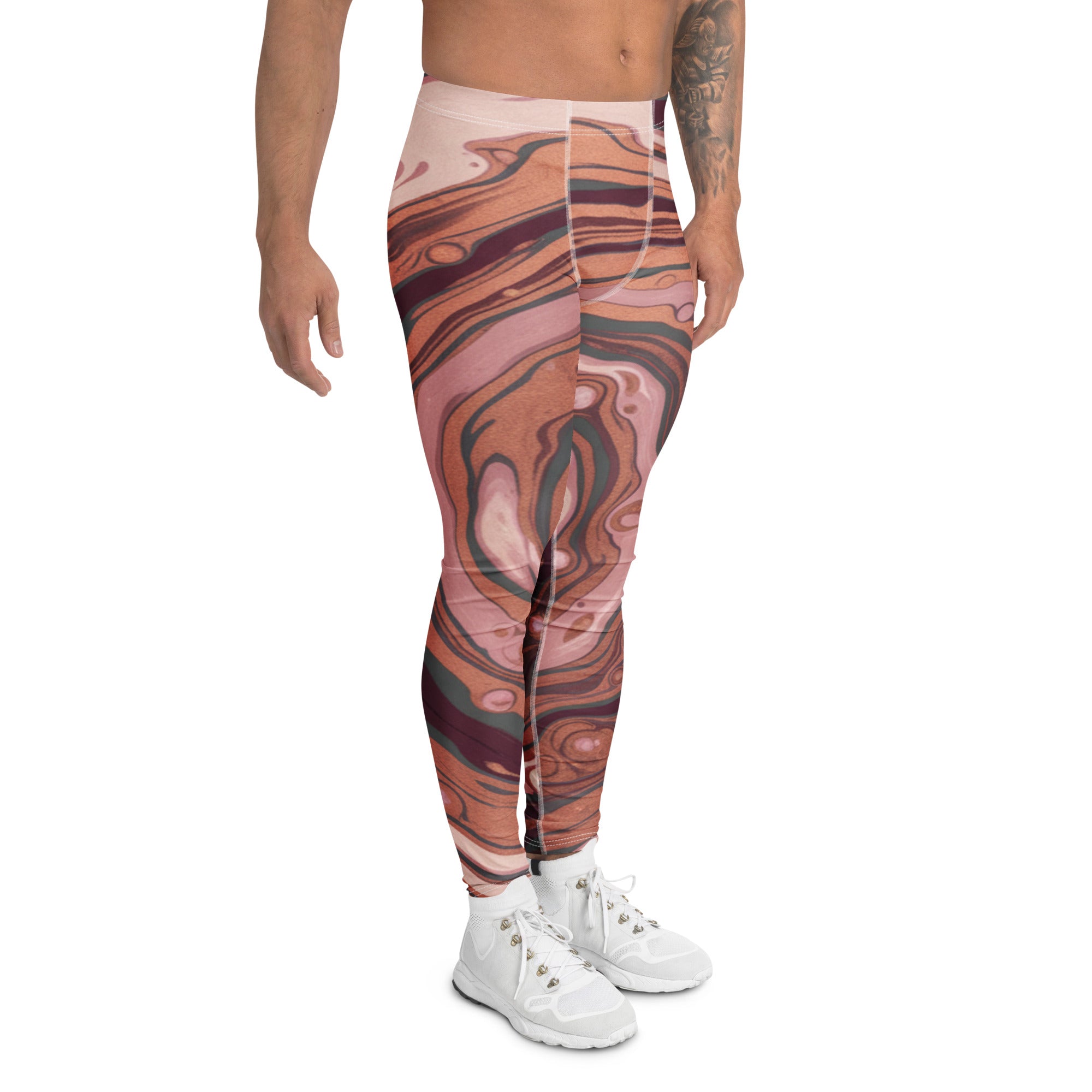 Liquid Marble Rose Gold Luxe Meggings | GearBunch