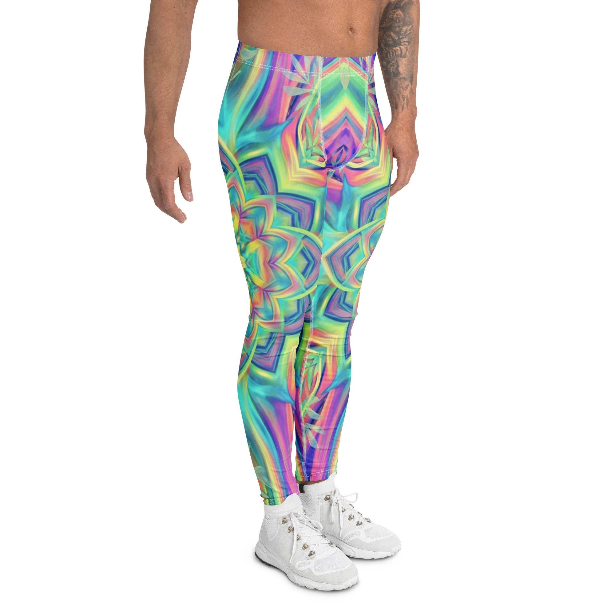 Psychedelic Tropical Laser Meggings | GearBunch
