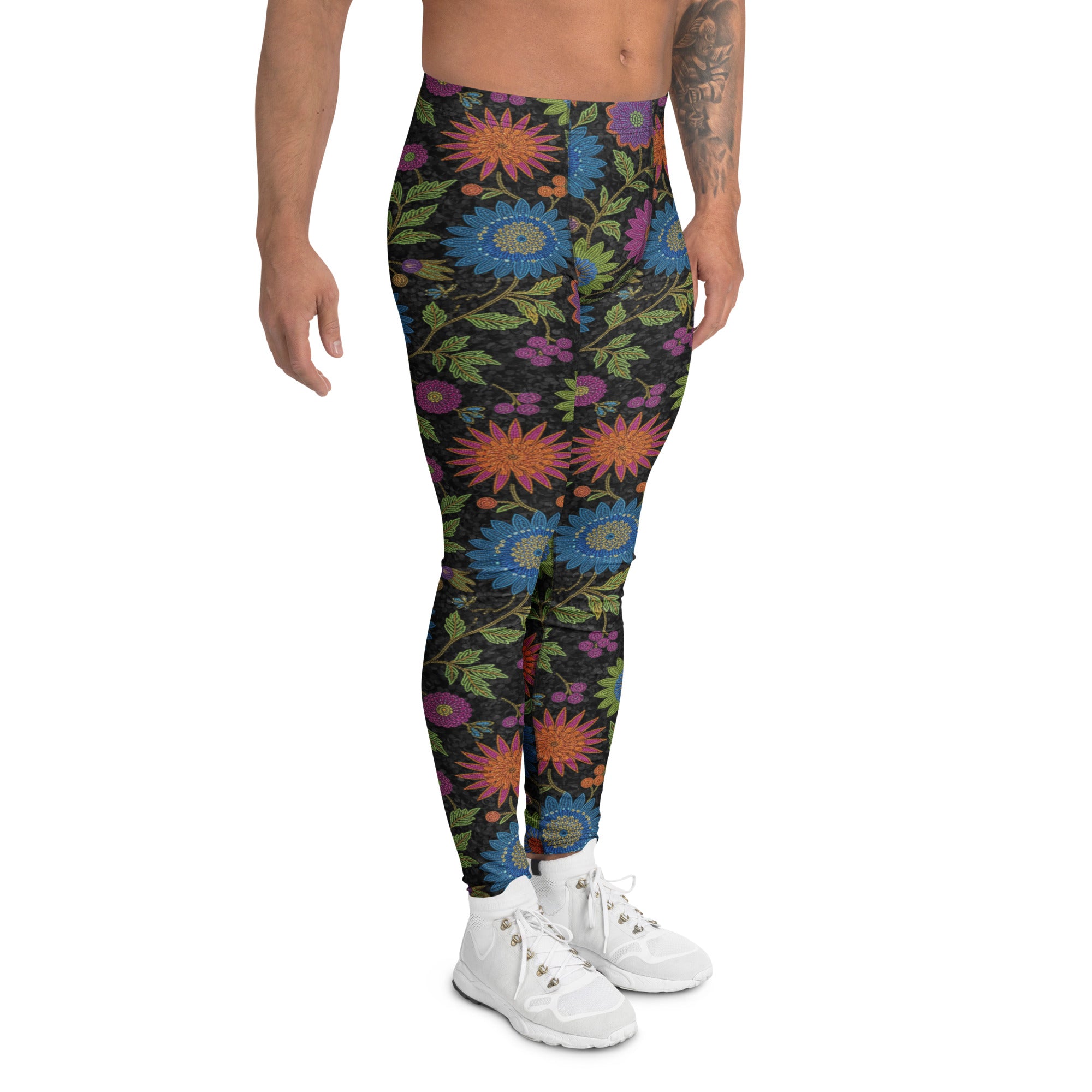 Rainbow Botanical Paillette Meggings | GearBunch