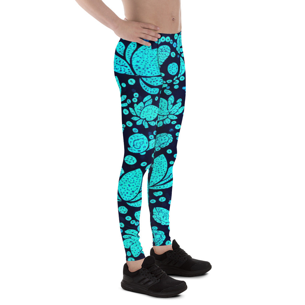 Teal Lotus Paillette Meggings | GearBunch