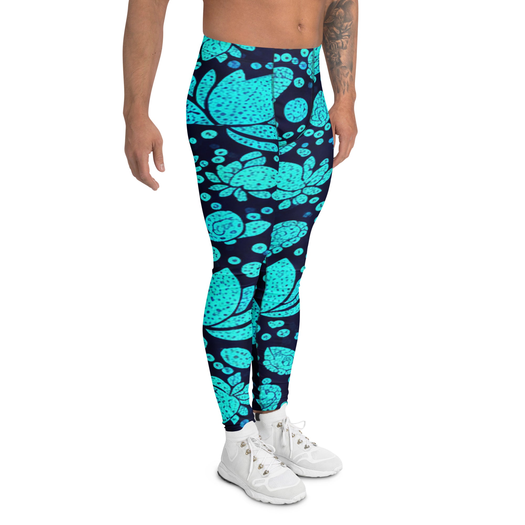 Teal Lotus Paillette Meggings | GearBunch
