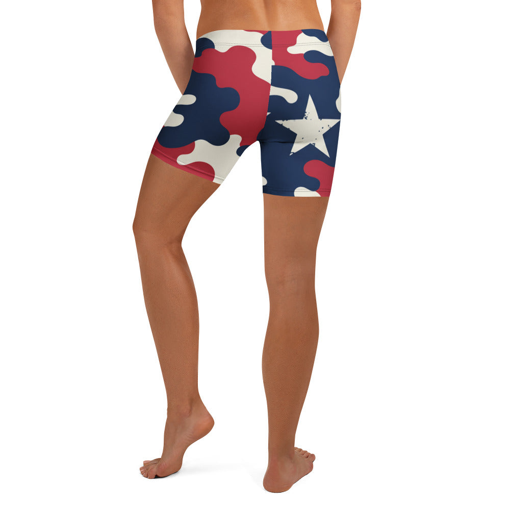 Red White Blue Camo Stars Shorts | GearBunch