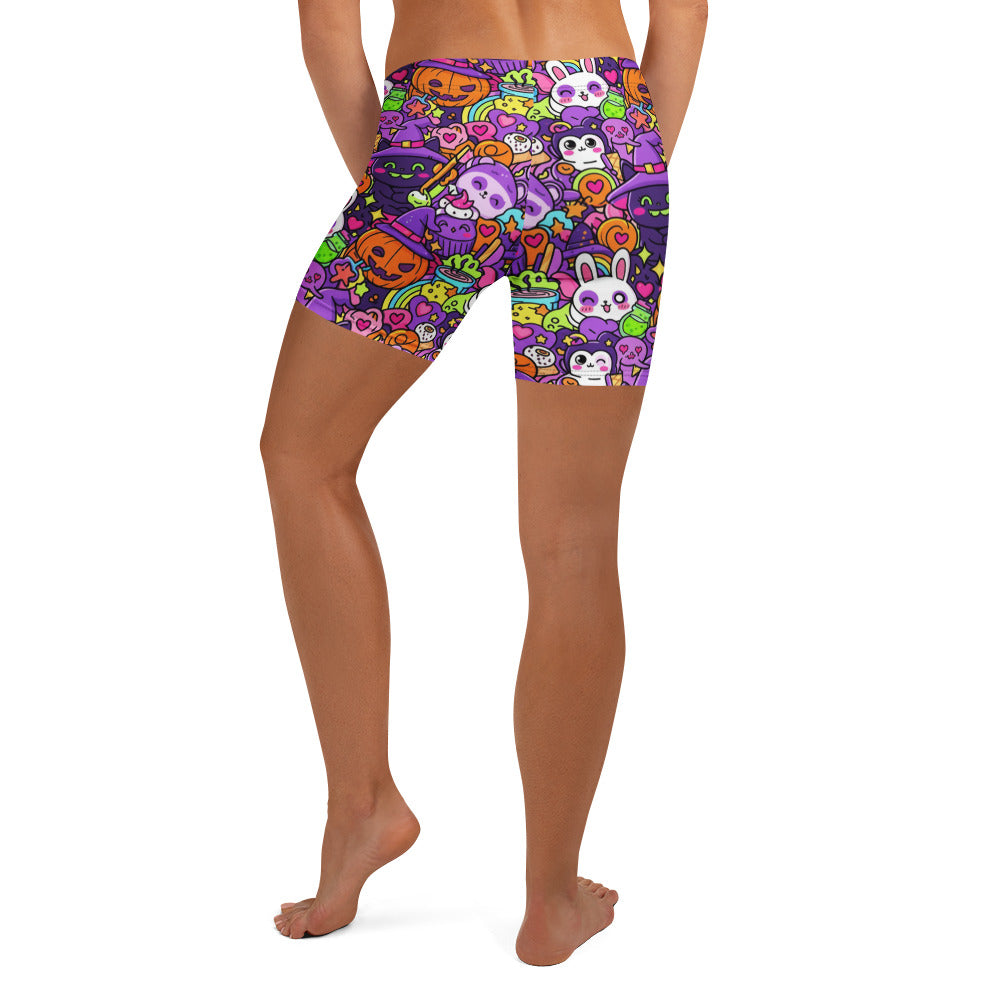 Kawaii Witch Familiar Gear Up Shorts | GearBunch