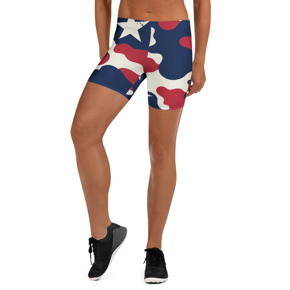 Red White Blue Camo Stars Shorts | GearBunch
