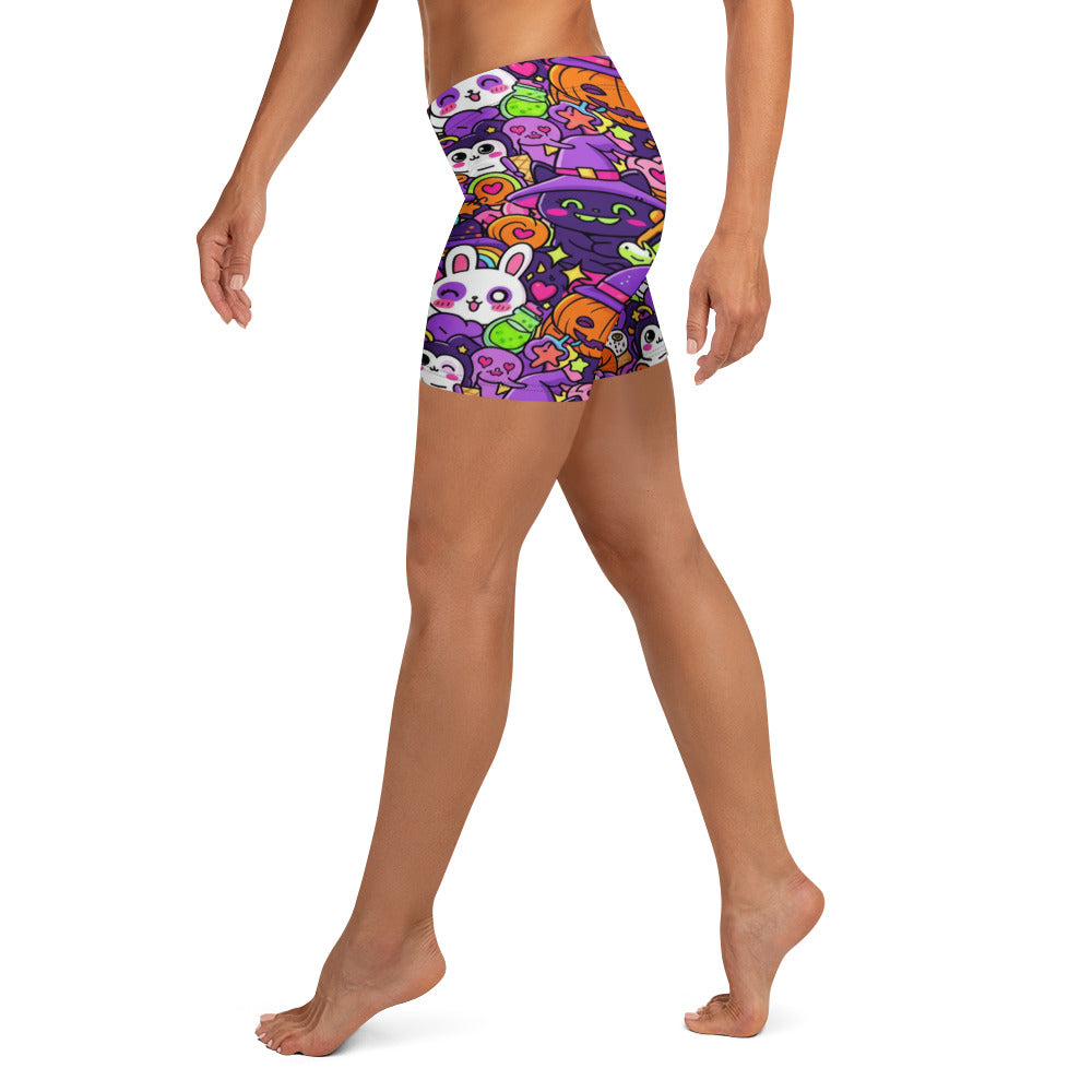 Kawaii Witch Familiar Gear Up Shorts | GearBunch