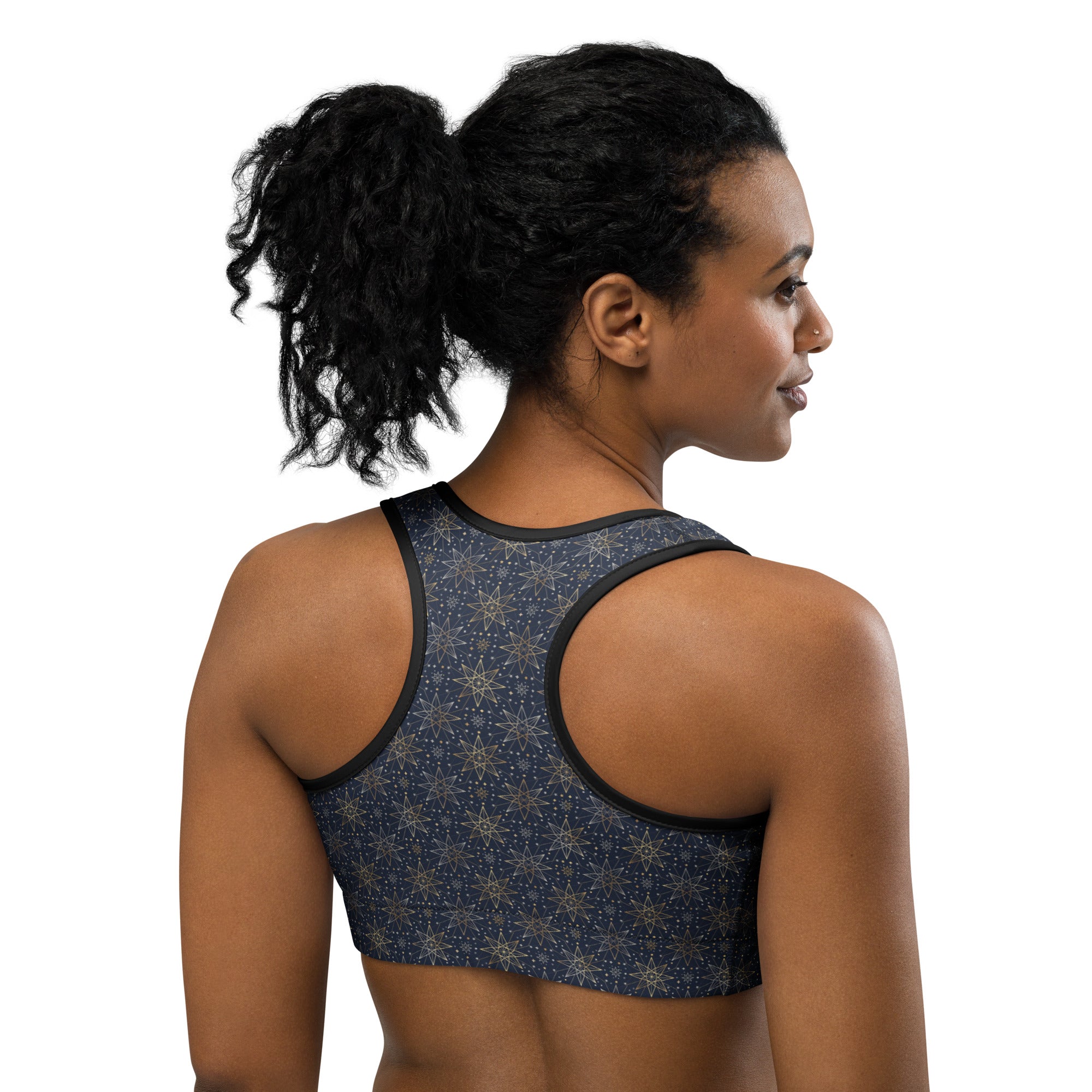 Star of Bethlehem Geometric Sports Bra | GearBunch