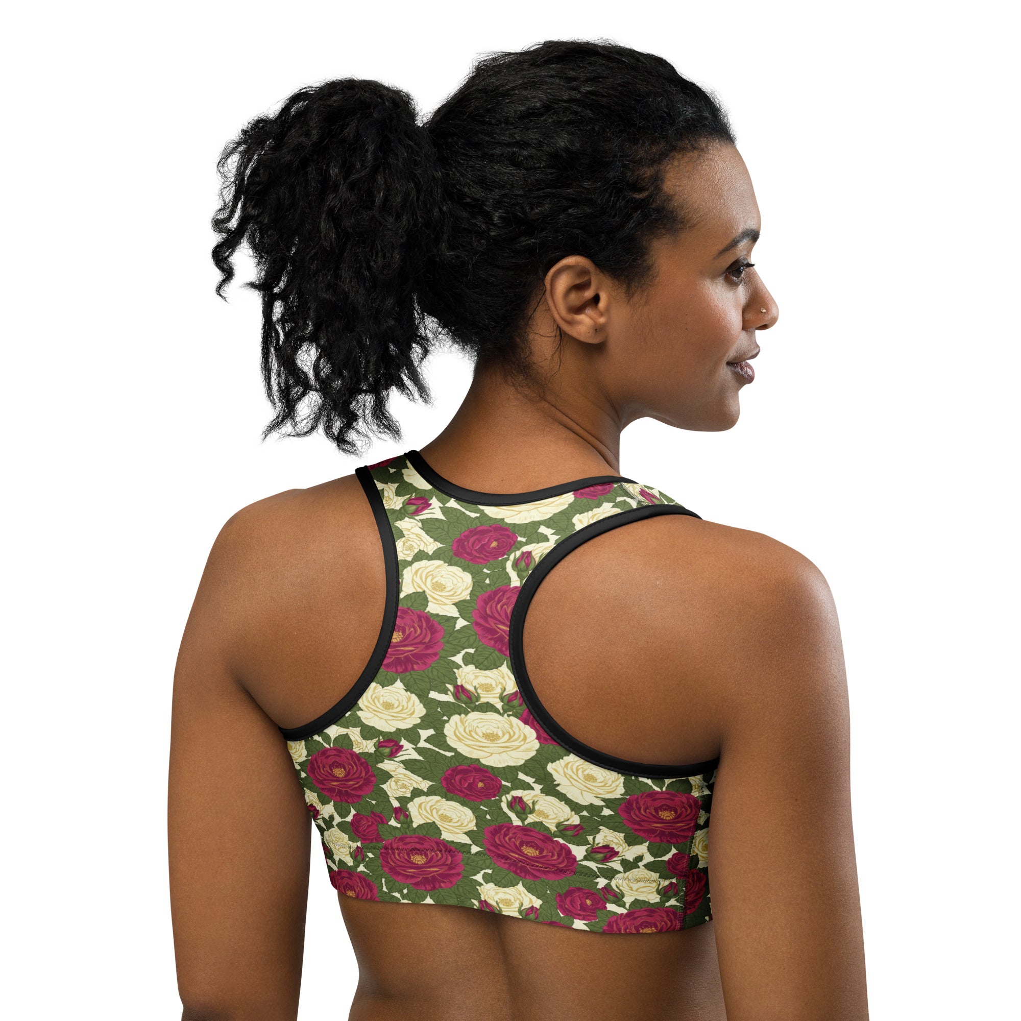Taurus Rose Botanical Sports Bra | GearBunch