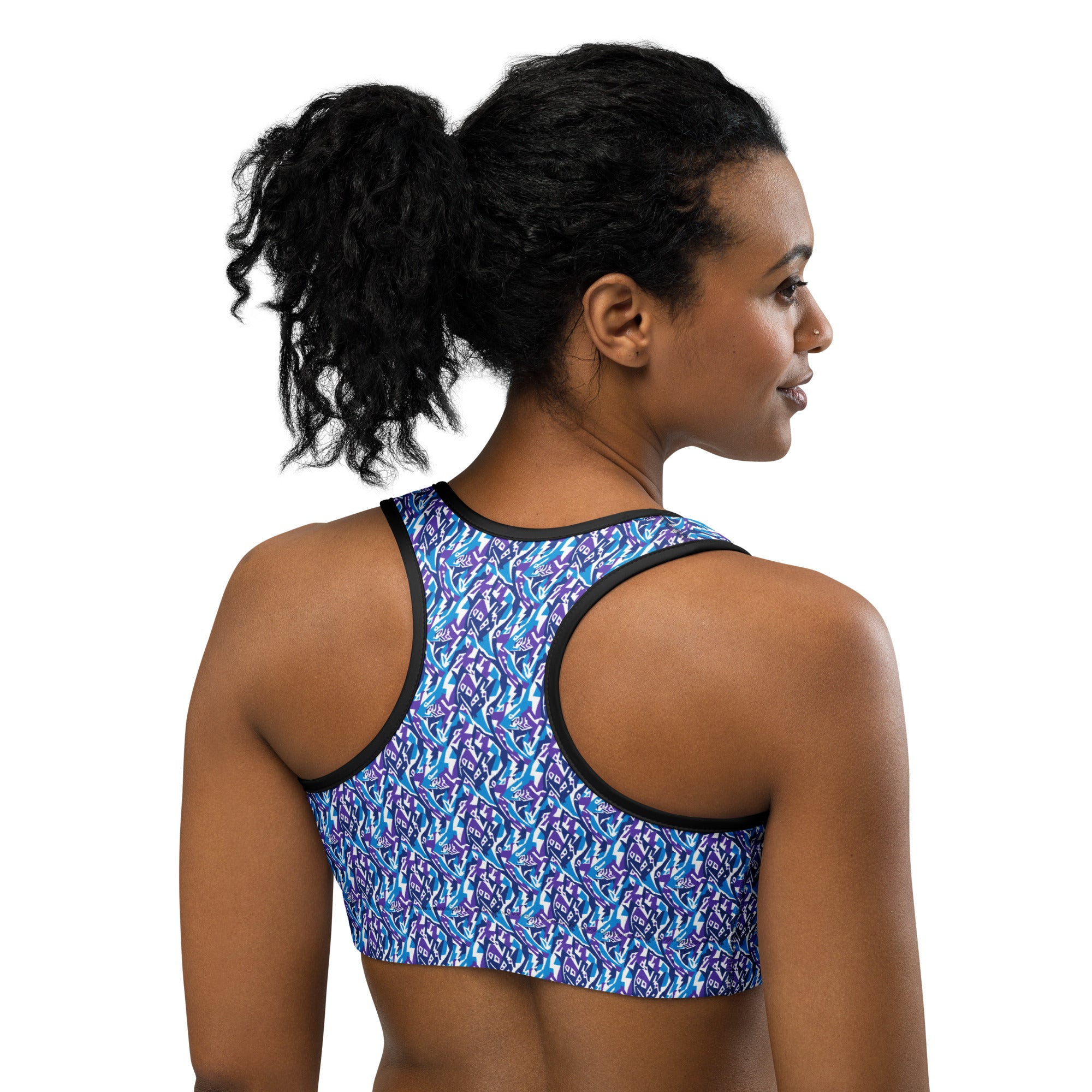 Aquarius Electric Waves Sports Bra | GearBunch