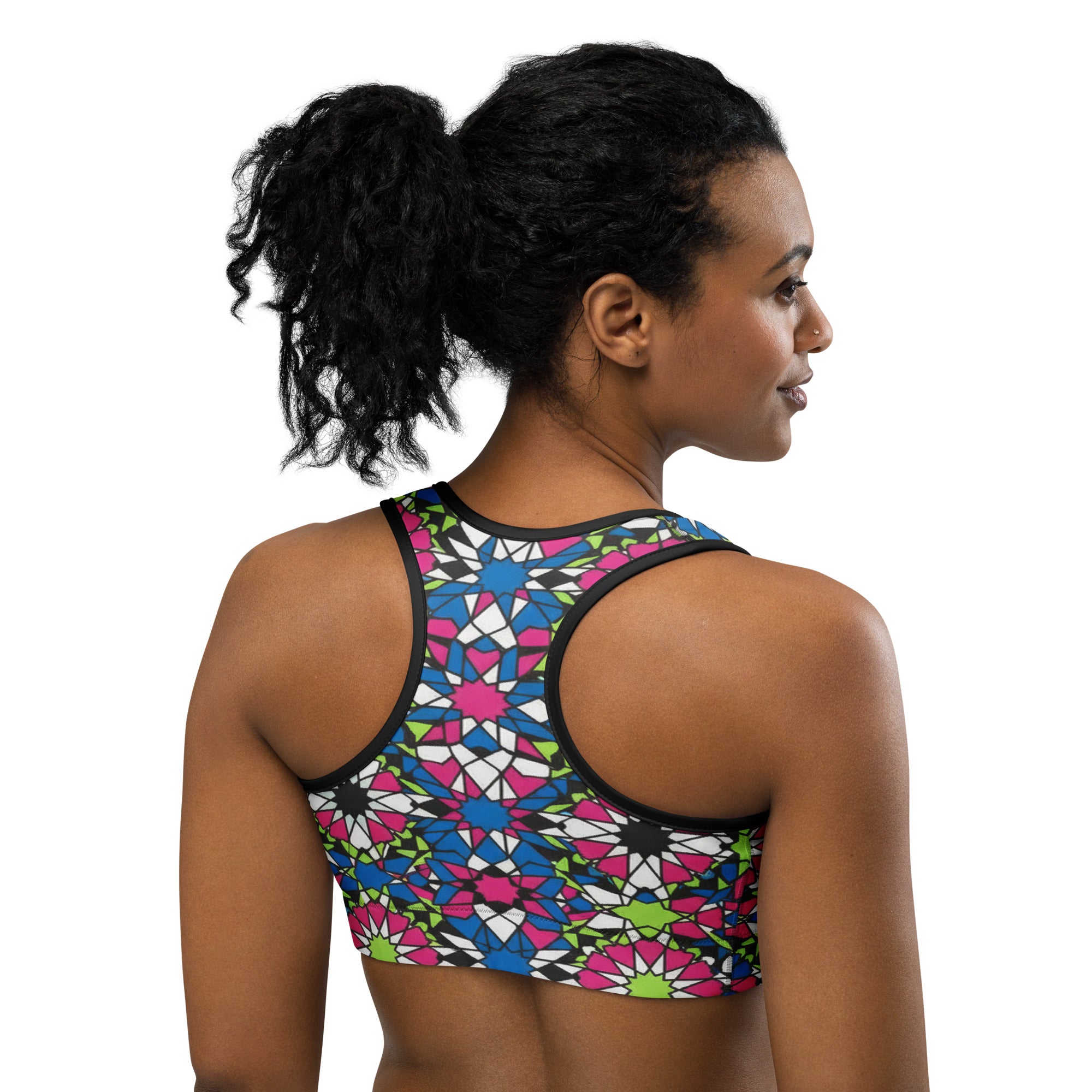 Zellige Electric Neon Sports Bra | GearBunch