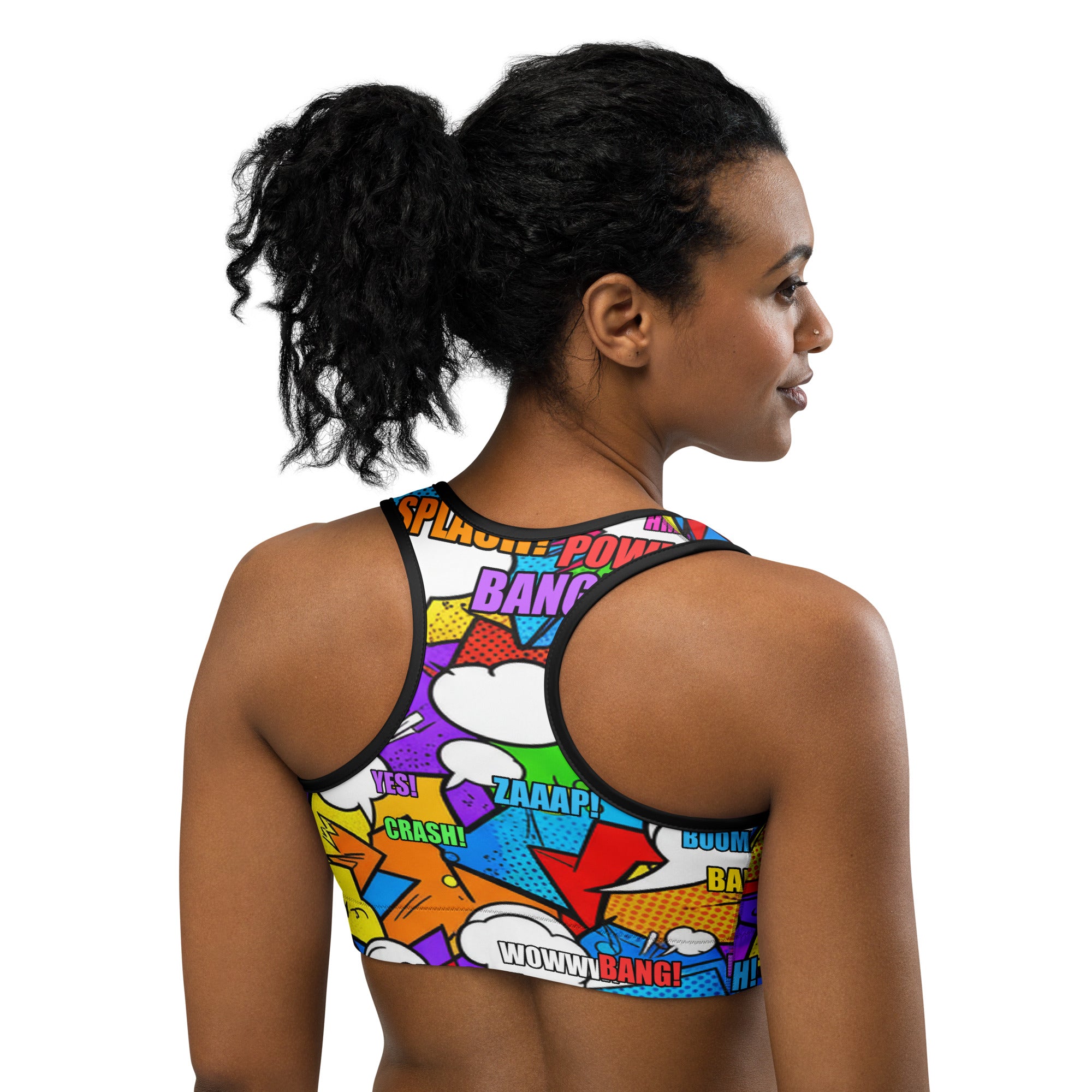 Comic Strip Classic Hero Sports Bra | GearBunch