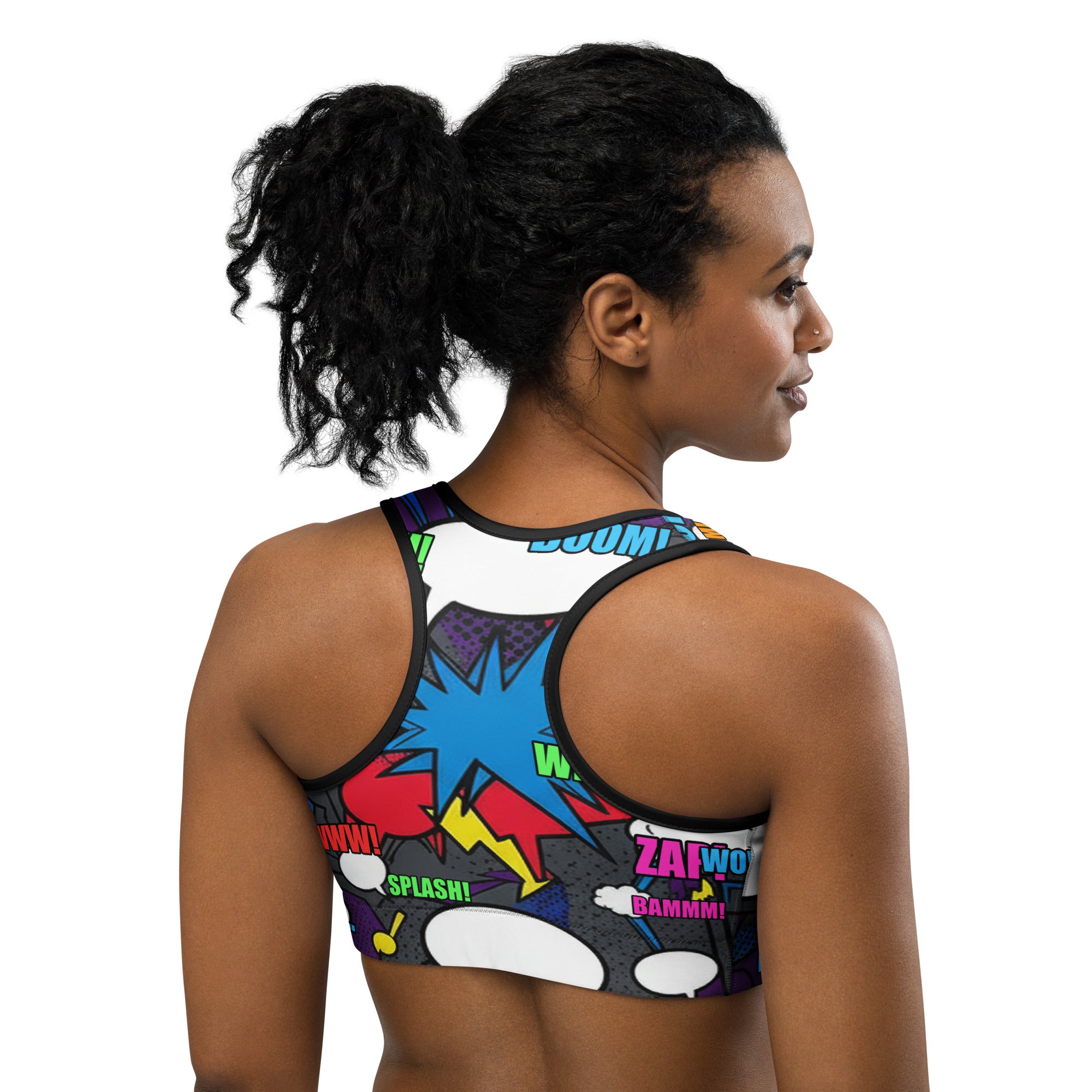 Comic Strip Dark Knight Sports Bra | GearBunch