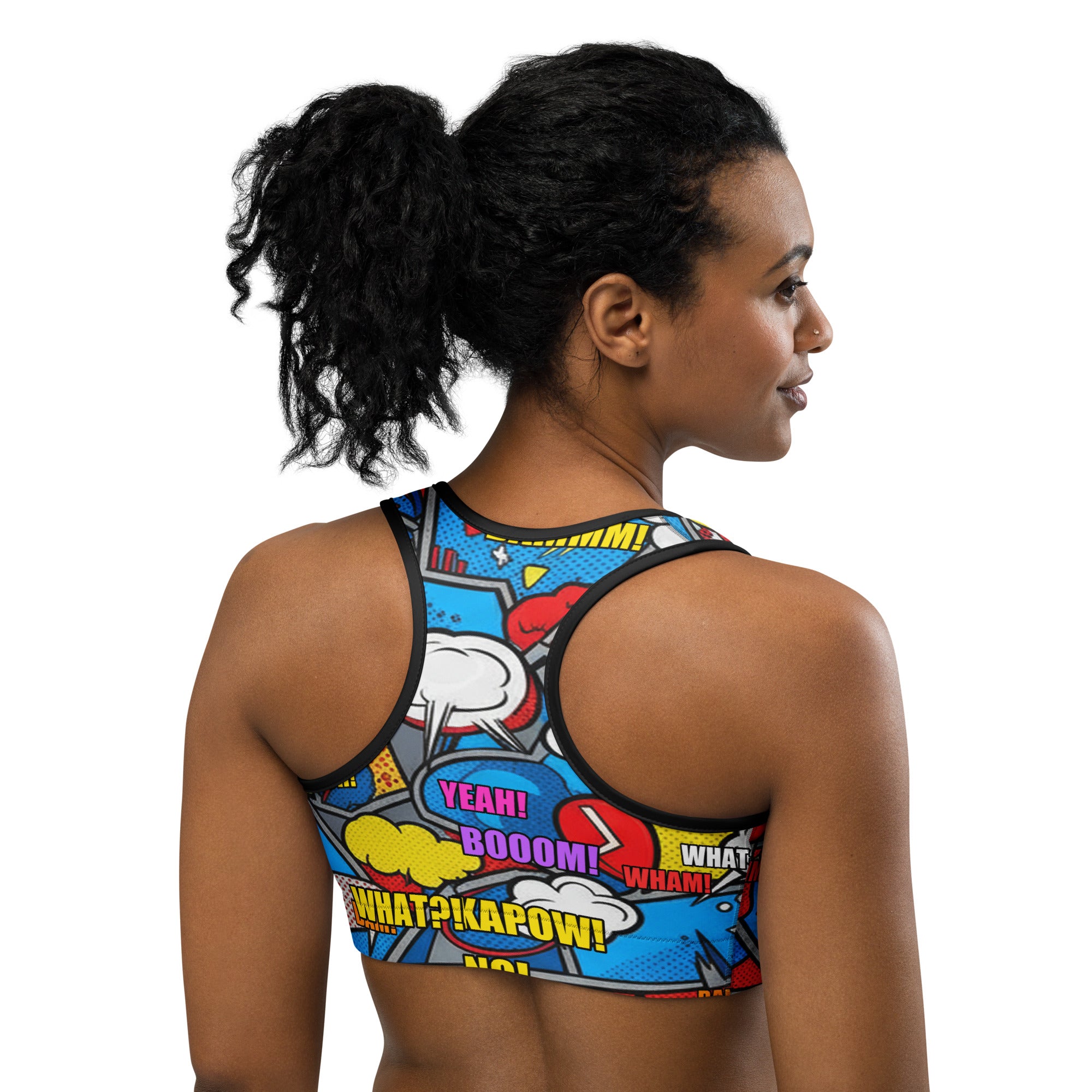 Comic Strip Robot Wars Sports Bra | GearBunch