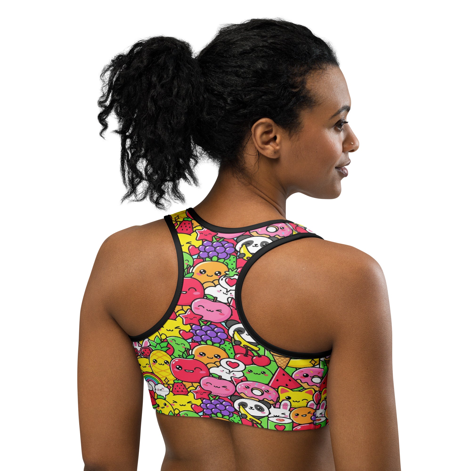 Kawaii Fruit Salad Sports Bra | GearBunch