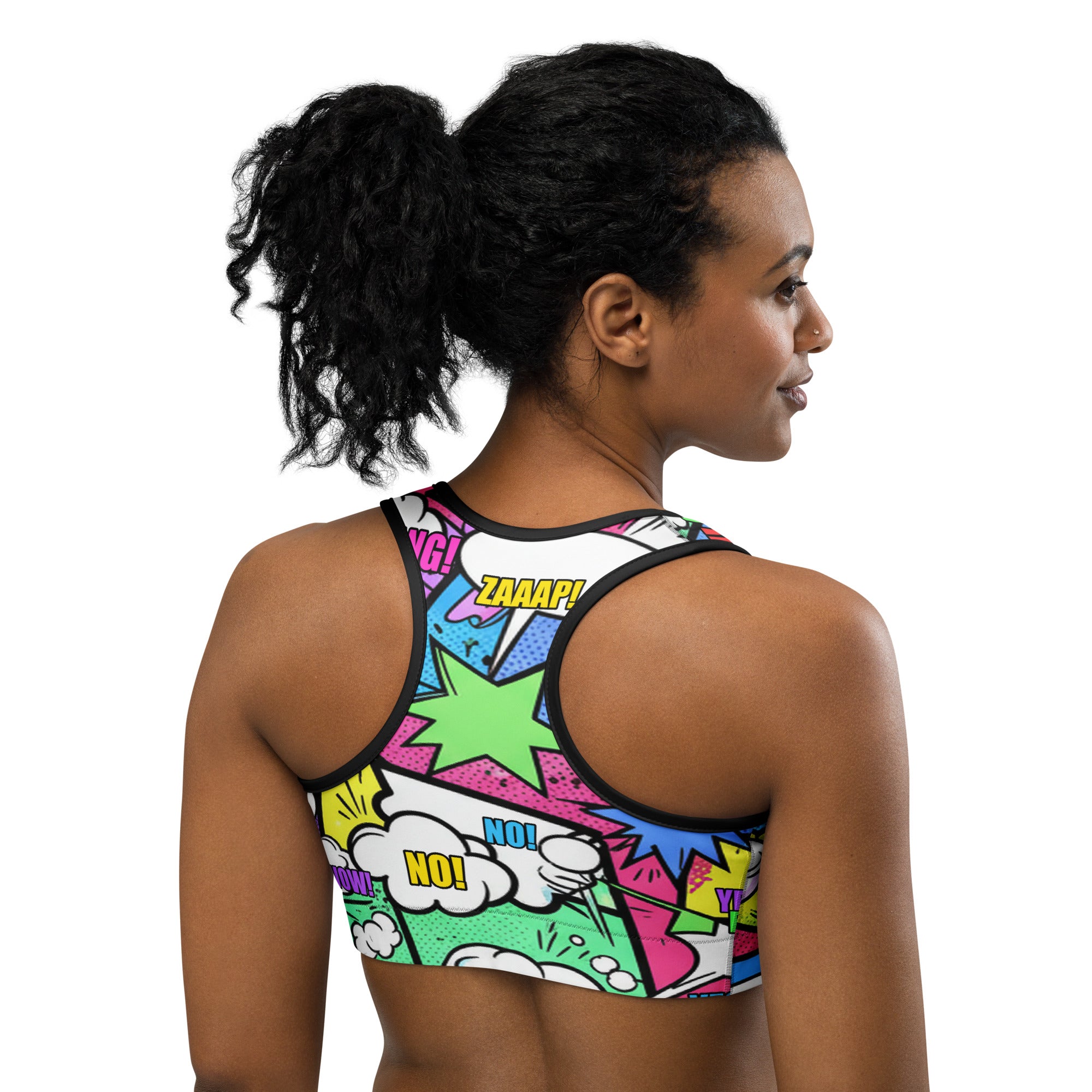Comic Strip Pop Candy Sports Bra | GearBunch