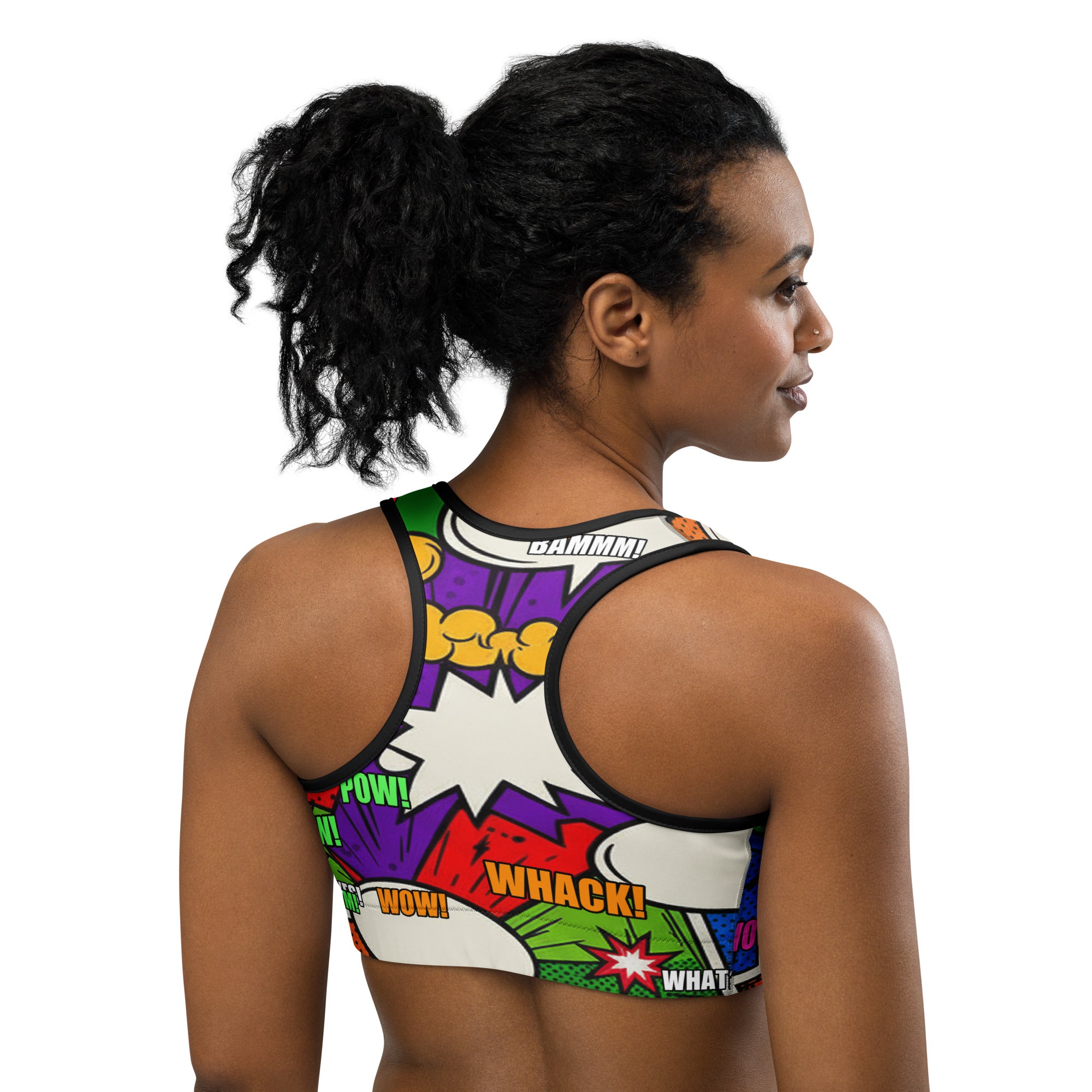 Comic Strip Monster Mash Sports Bra | GearBunch