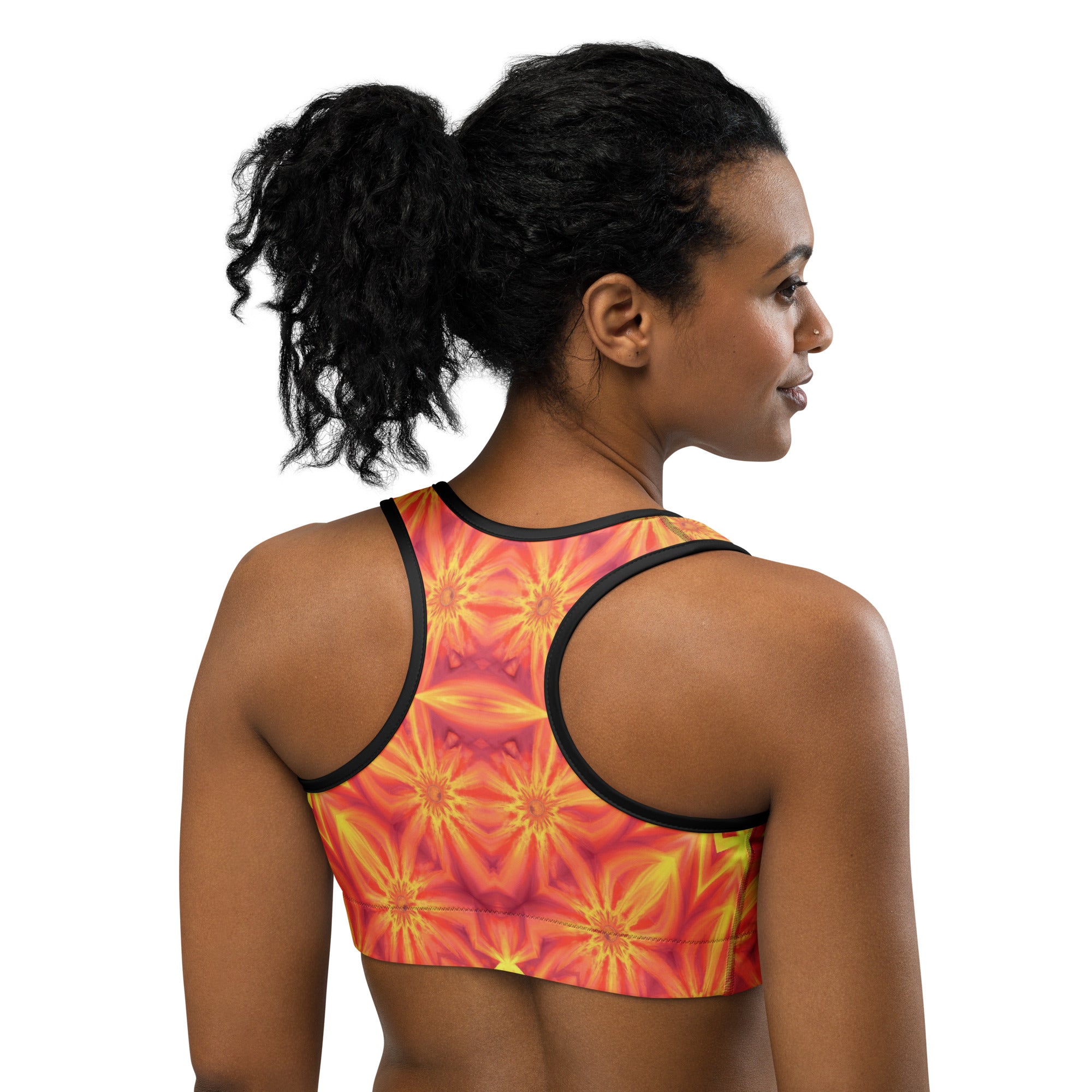Psychedelic Solar Flare Sports Bra | GearBunch