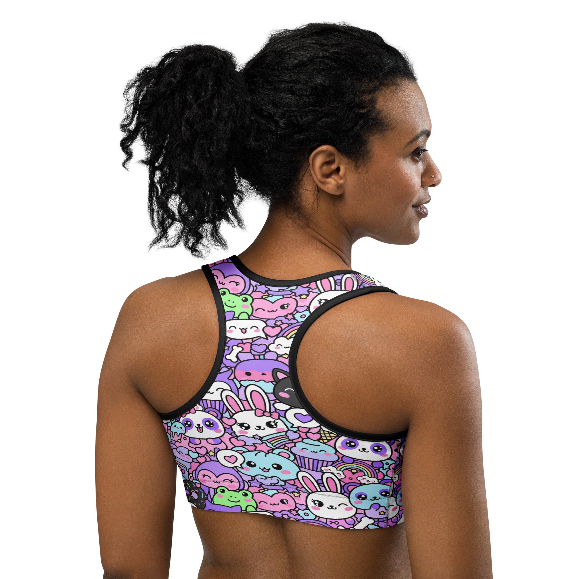 Kawaii Pastel Goth Sports Bra | GearBunch