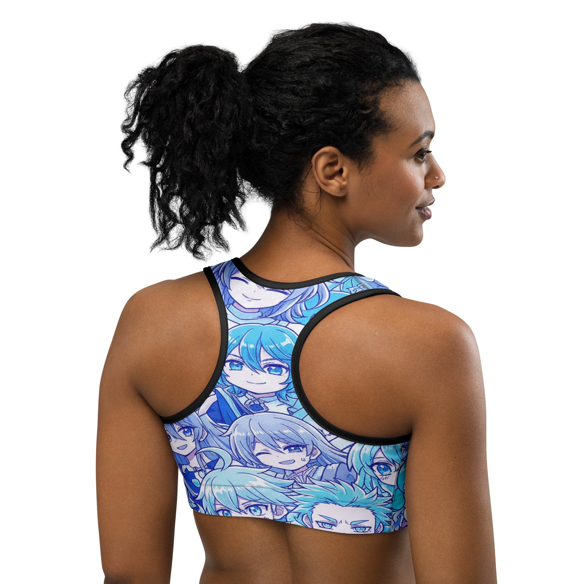 Anime Collage Ice Kingdom Sports Bra | GearBunch