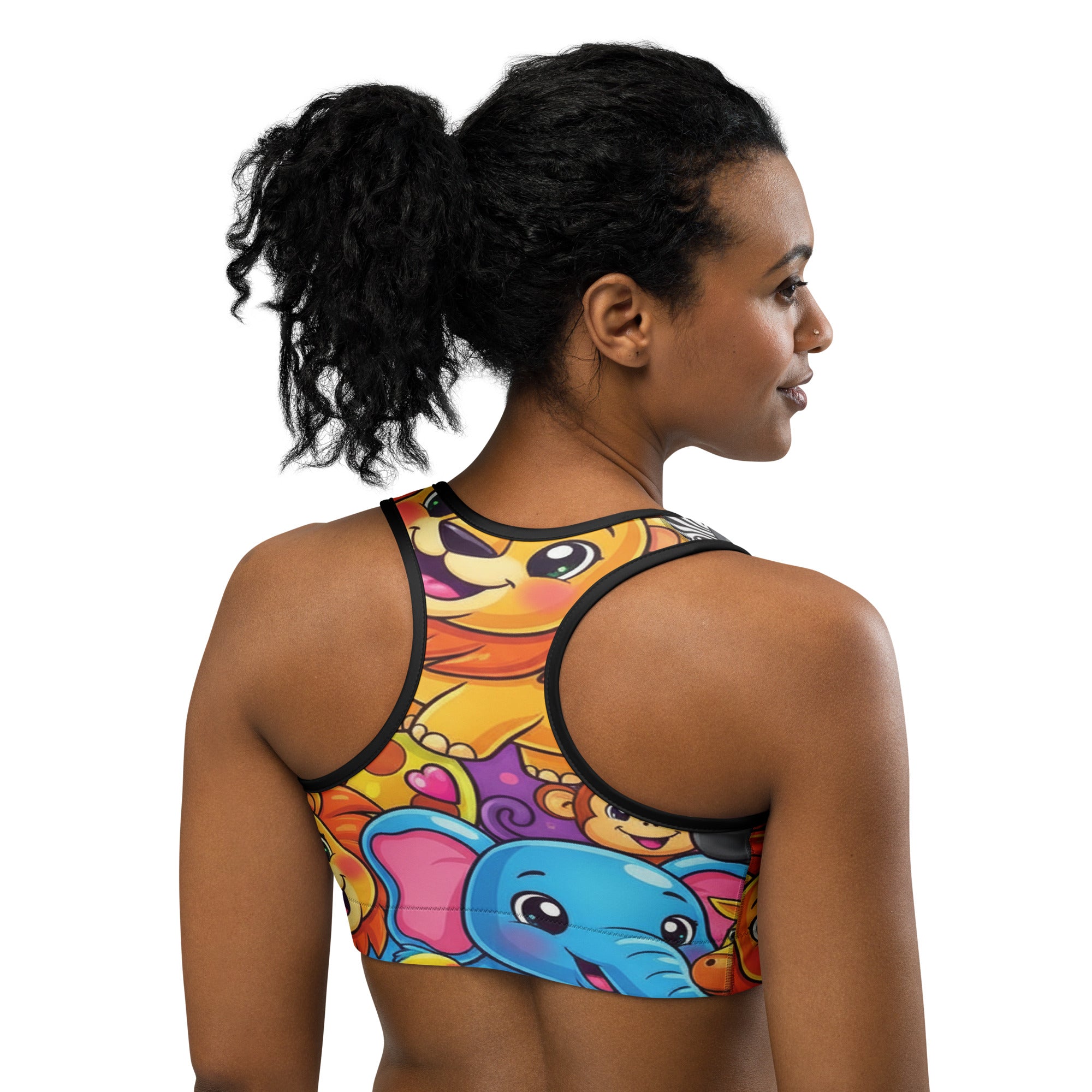 Vibrant Jungle Safari Sports Bra | GearBunch