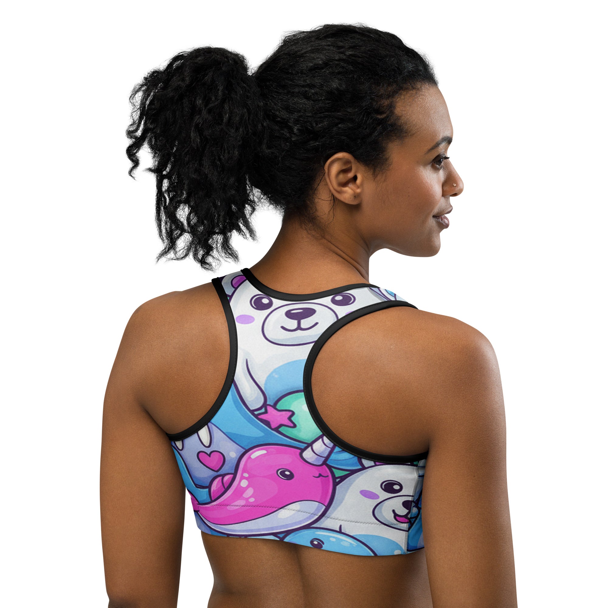 Vibrant Arctic Friends Sports Bra | GearBunch